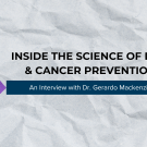 Graphic banner: purple ribbon and title 'Diet &amp; Cancer Prevention' on crumpled gray background