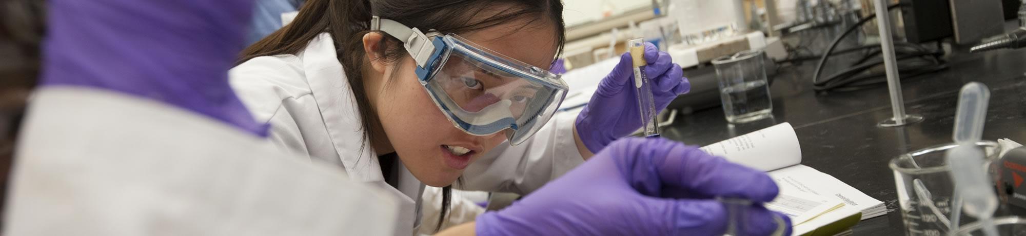 Nutrition Student in Lab